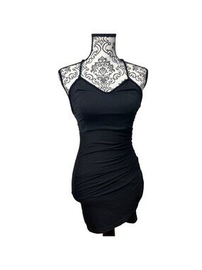 ✨3/$30 Fashion Nova Black Sleeveless Bodycon Mini Dress Strappy Back Sexy